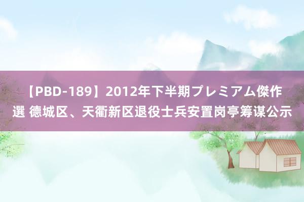 【PBD-189】2012年下半期プレミアム傑作選 德城区、天衢新区退役士兵安置岗亭筹谋公示