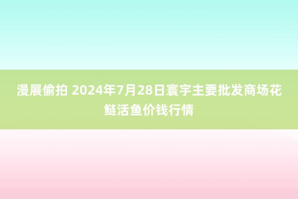 漫展偷拍 2024年7月28日寰宇主要批发商场花鲢活鱼价钱行情