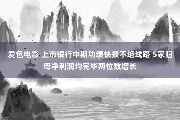 爱色电影 上市银行中期功绩快报不绝线路 5家归母净利润均完毕两位数增长