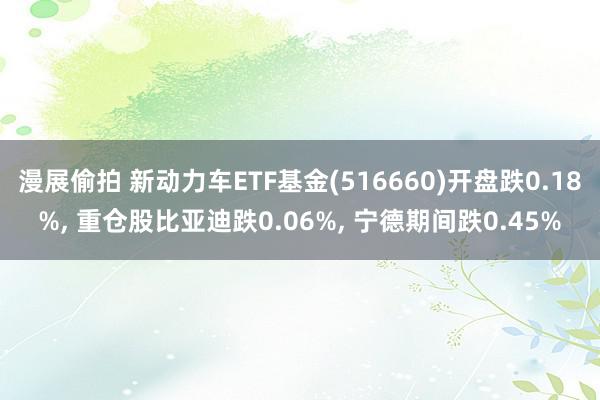 漫展偷拍 新动力车ETF基金(516660)开盘跌0.18%, 重仓股比亚迪跌0.06%, 宁德期间跌0.45%